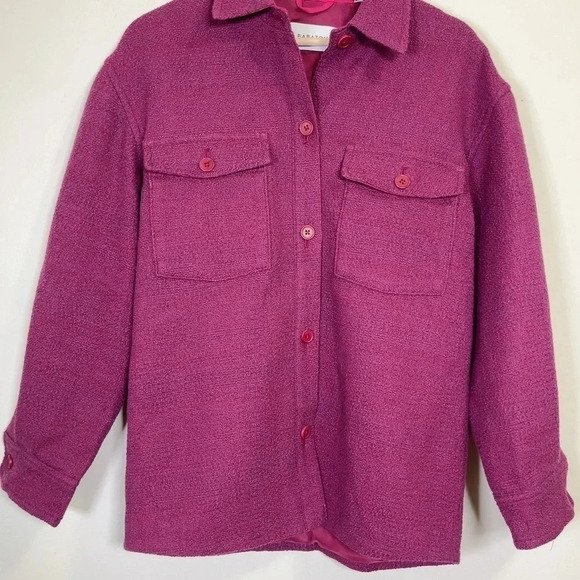Aritzia Babaton Joan Oversized Linen Shirt Jacket In Elixir Purple - Picture 6 of 16